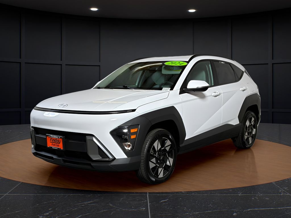 Atlas White 2024 Hyundai Kona SUV / Crossover All-Wheel Drive Continuously Variable Transmission