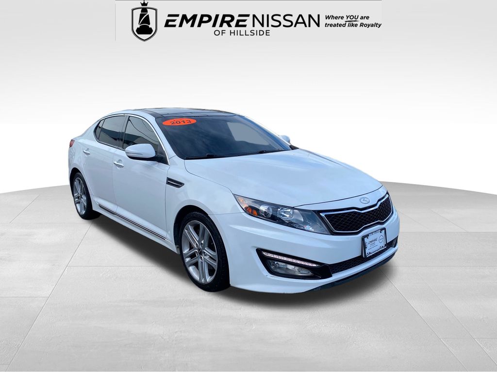 Snow White Pearl 2013 Kia Optima SX Sedan Front-Wheel Drive 6-Speed Automatic