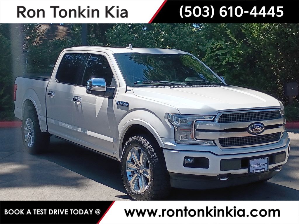 White Platinum Clearcoat Metallic 2018 Ford F-150 Pickup Truck Four-Wheel Drive Automatic