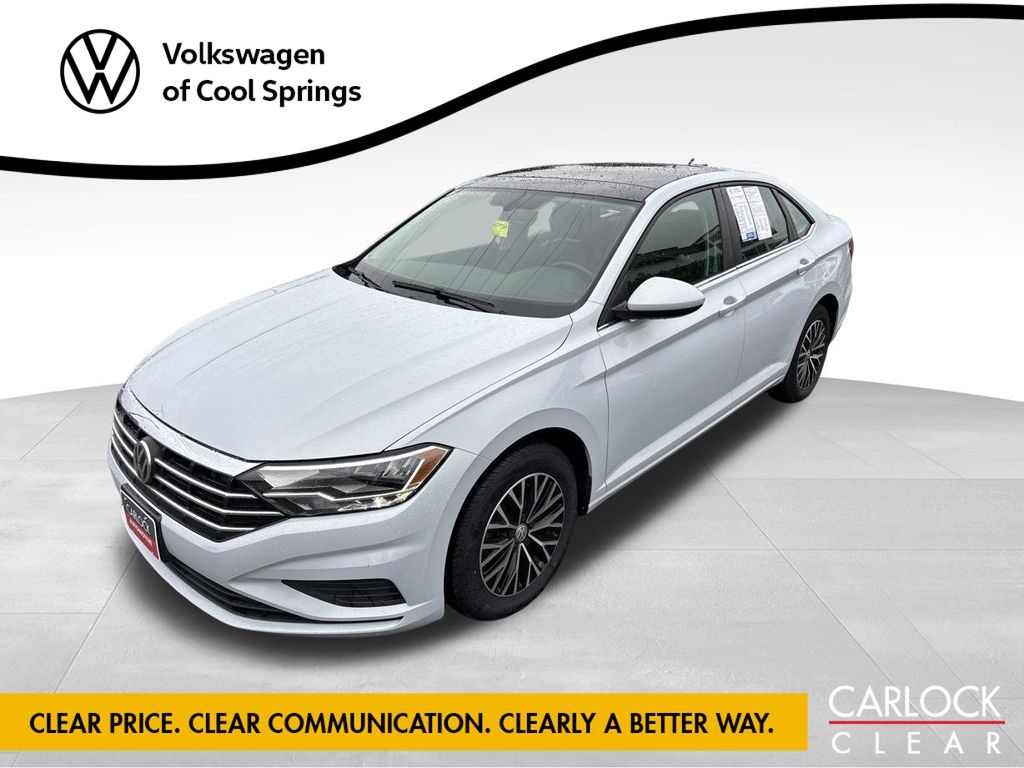 White Silver Metallic 2019 Volkswagen Jetta SE FWD Sedan Front-Wheel Drive 8-Speed Automatic