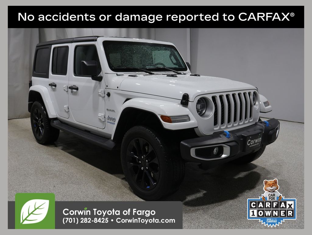 Bright White Clearcoat 2022 Jeep Wrangler 4xe Sahara 4WD SUV / Crossover Four-Wheel Drive 8-Speed Automatic