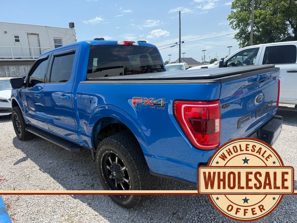 Blue Metallic 2021 Ford F-150 Pickup Truck Four-Wheel Drive Automatic
