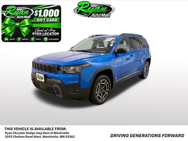 Hydro Blue Pearlcoat 2026 Jeep Cherokee SUV / Crossover Four-Wheel Drive Continuously Variable Transmission