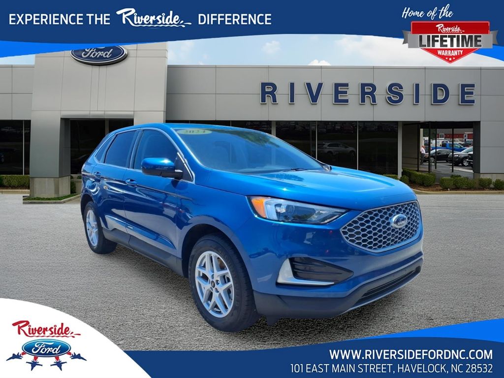 Blue Metallic 2024 Ford Edge SUV / Crossover All-Wheel Drive 8-Speed Automatic