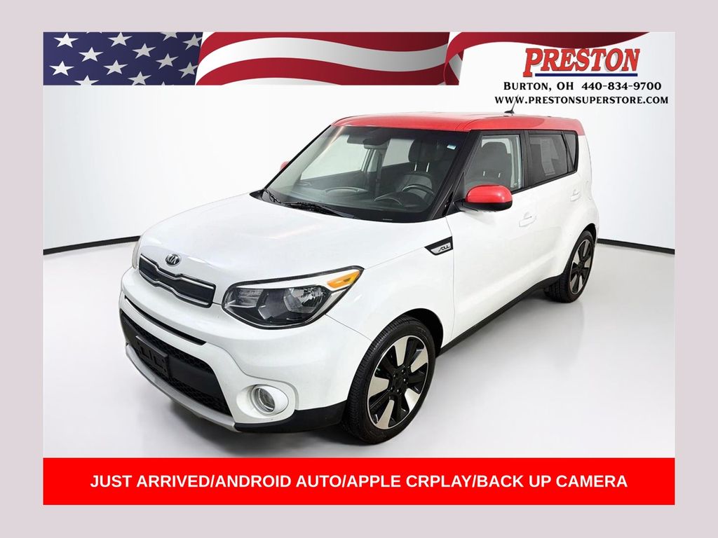 Clear White/Red Roof 2019 Kia Soul Wagon Front-Wheel Drive 6-Speed Automatic