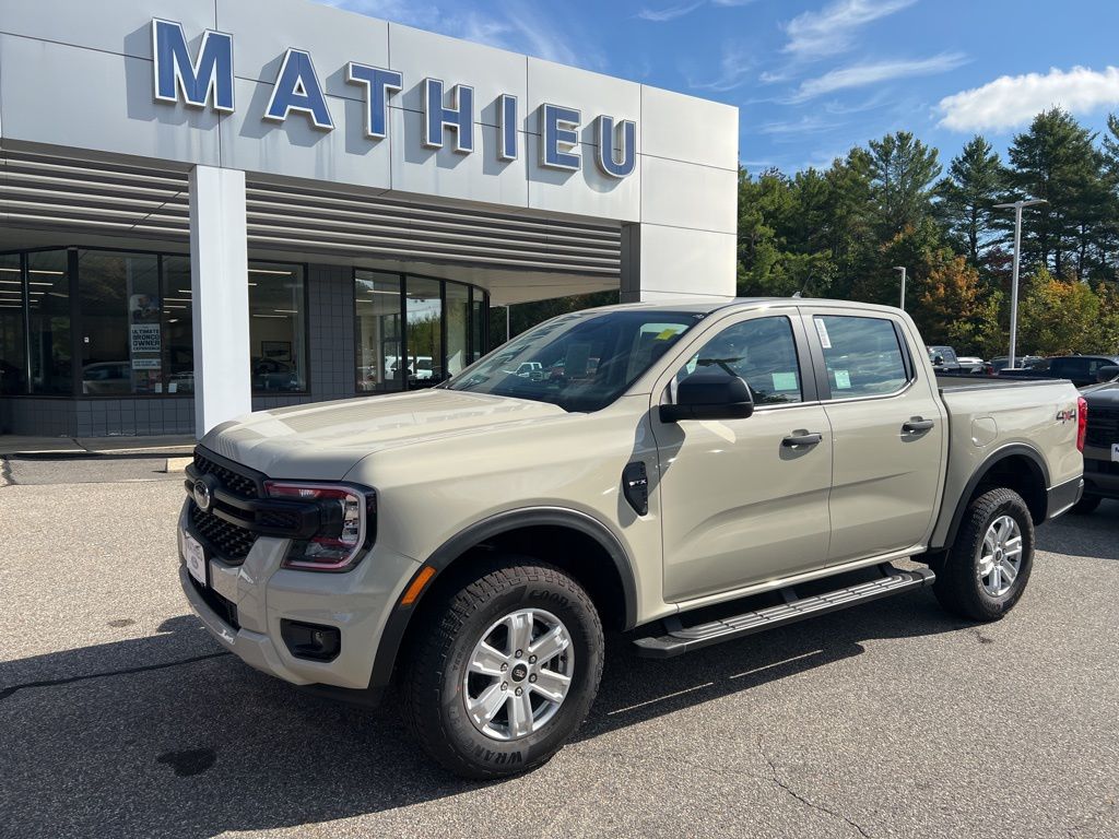 Desert Sand 2025 Ford Ranger XL SuperCrew 4WD Pickup Truck Four-Wheel Drive Automatic
