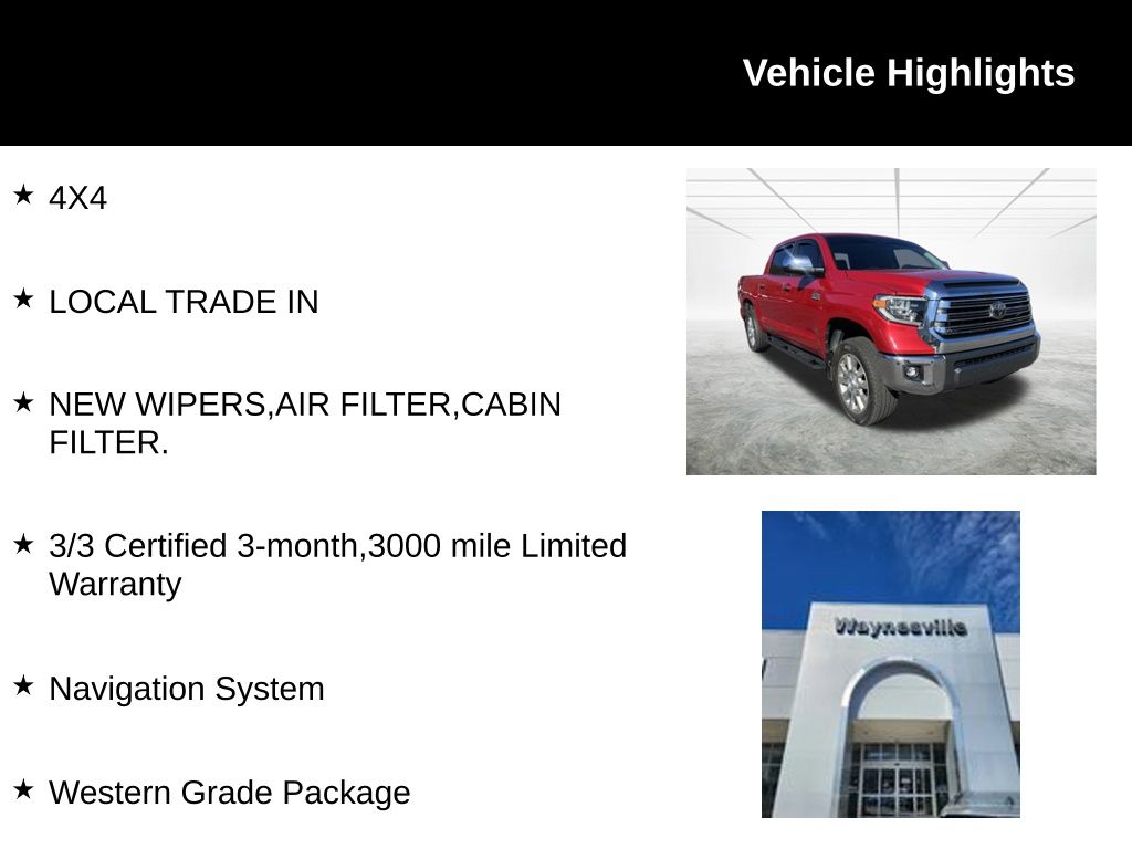used 2020 Toyota Tundra car, priced at $35,500