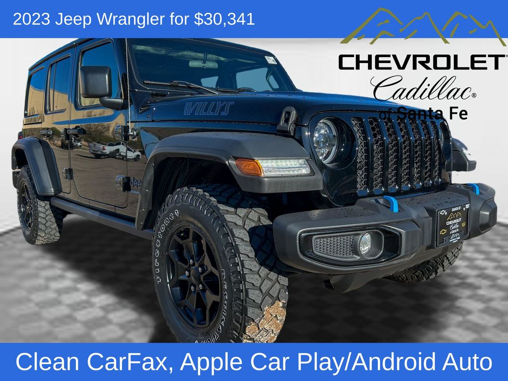 Black Clearcoat 2023 Jeep Wrangler 4xe Willys 4WD SUV / Crossover Four-Wheel Drive 8-Speed Automatic