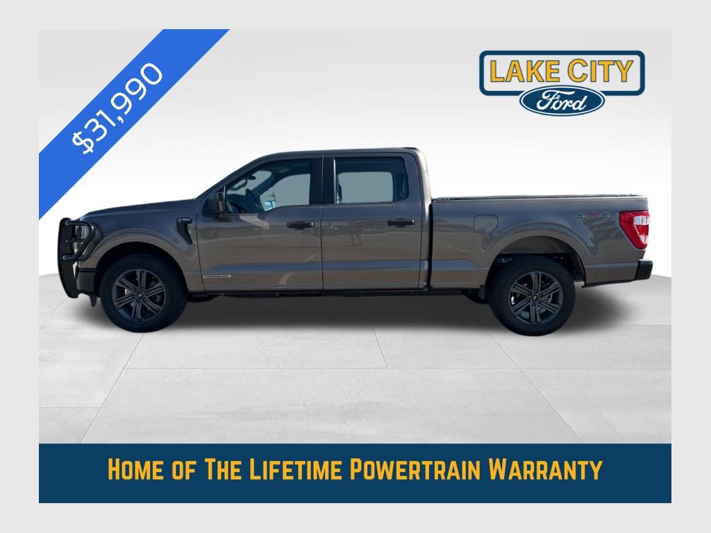 Stone Gray Metallic 2023 Ford F-150 XL SuperCrew 4WD Pickup Truck Four-Wheel Drive Automatic