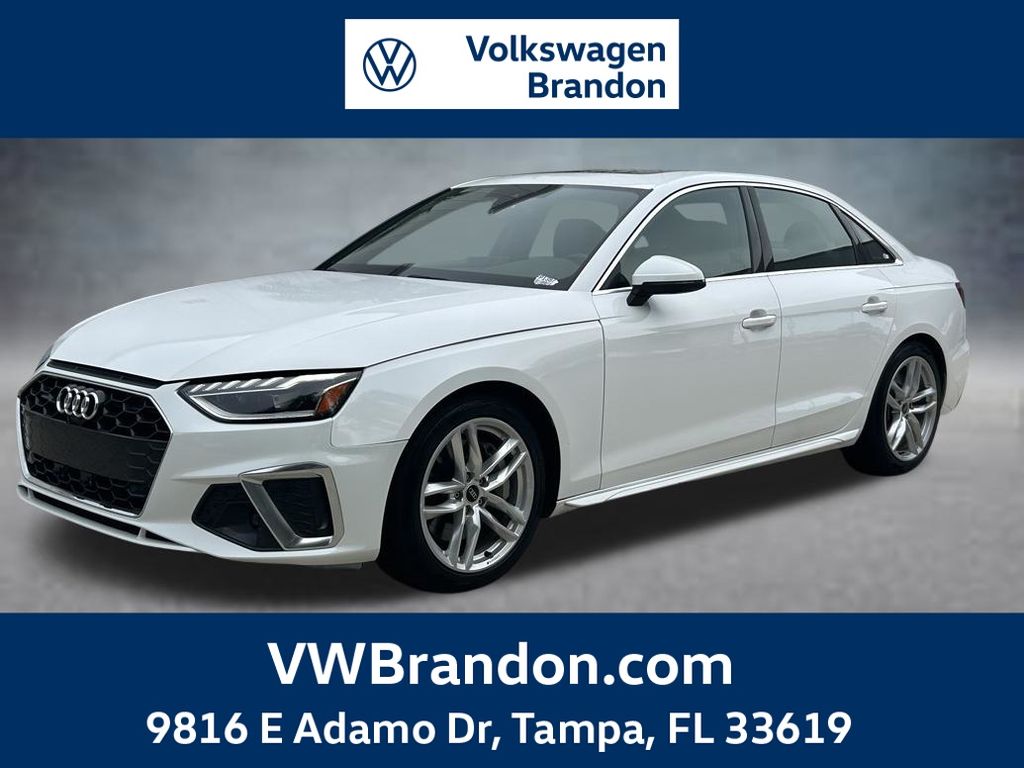 Glacier White Metallic 2023 Audi A4 Sedan All-Wheel Drive 7-Speed Automatic