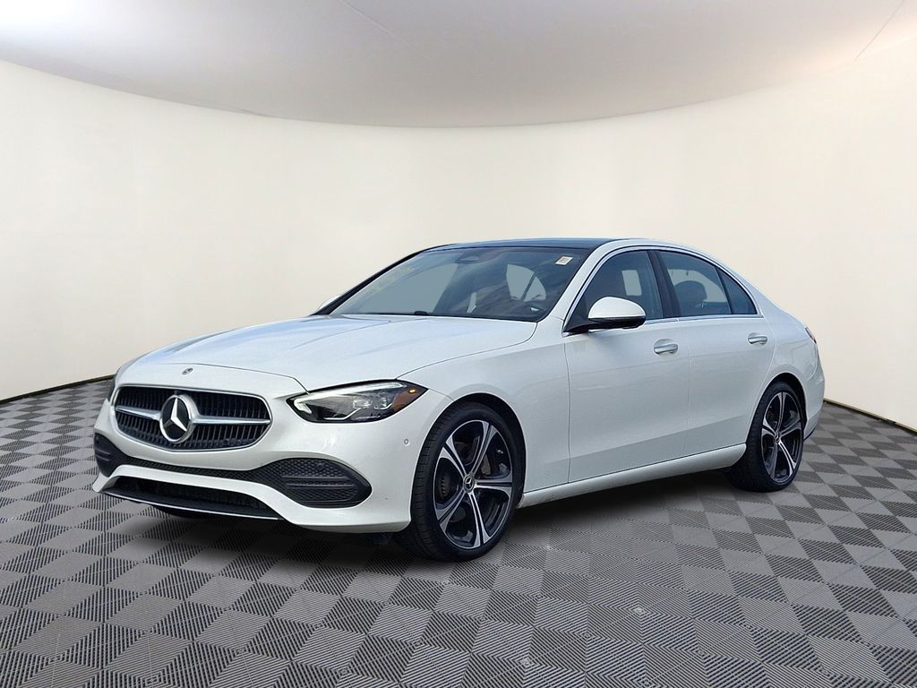 White 2024 Mercedes-Benz C-Class Sedan All-Wheel Drive 9-Speed Automatic