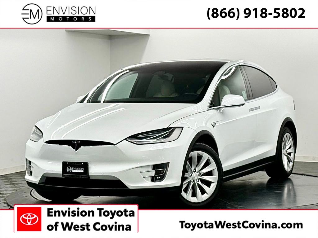 Pearl White Multi-Coat 2020 Tesla Model X Long Range AWD SUV / Crossover All-Wheel Drive 1-Speed Automatic