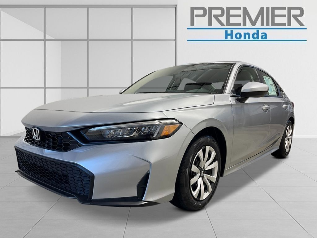 Silver 2026 Honda Civic Sedan Front-Wheel Drive Continuously Variable Transmission
