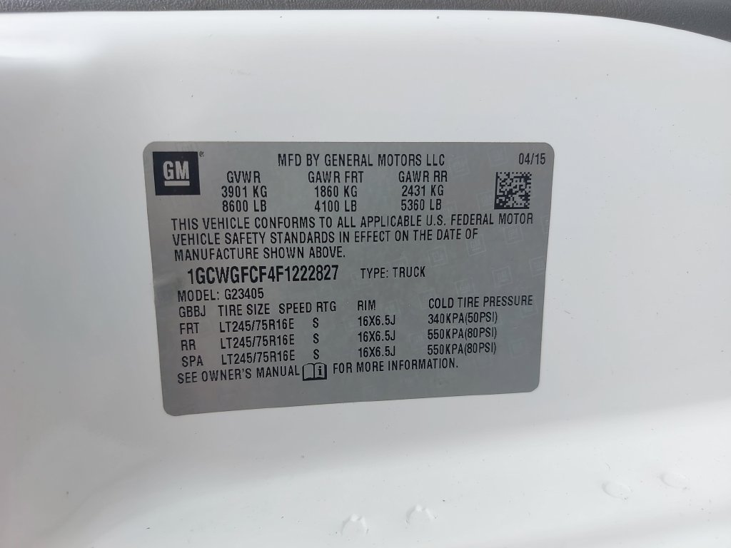 Used 2015 Chevrolet Express 2500 Van