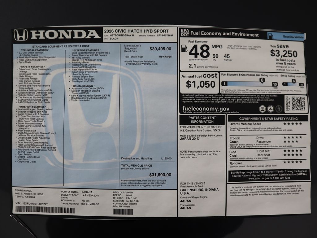 Thumbnail: 2026 Honda Civic - 9