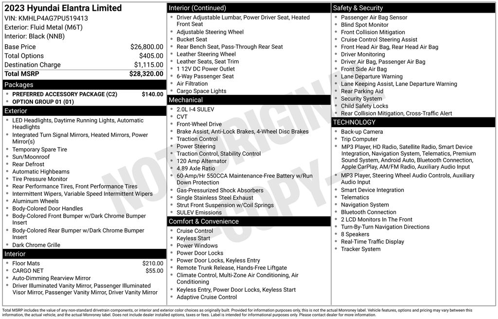 2023 Hyundai Elantra Limited