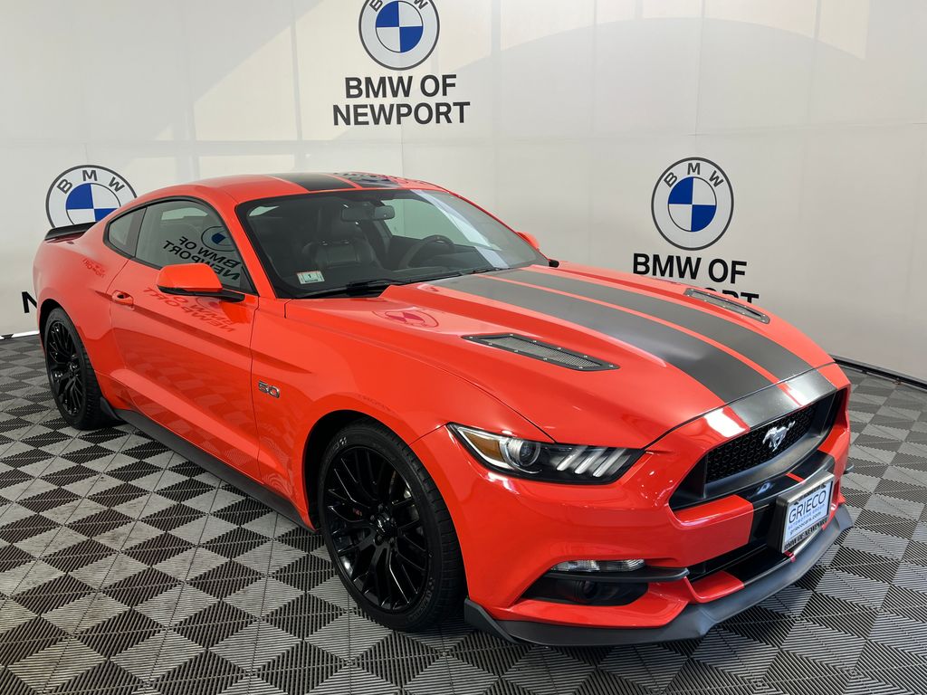 Competition Orange 2016 Ford Mustang Coupe Rear-Wheel Drive 6-Speed Manual