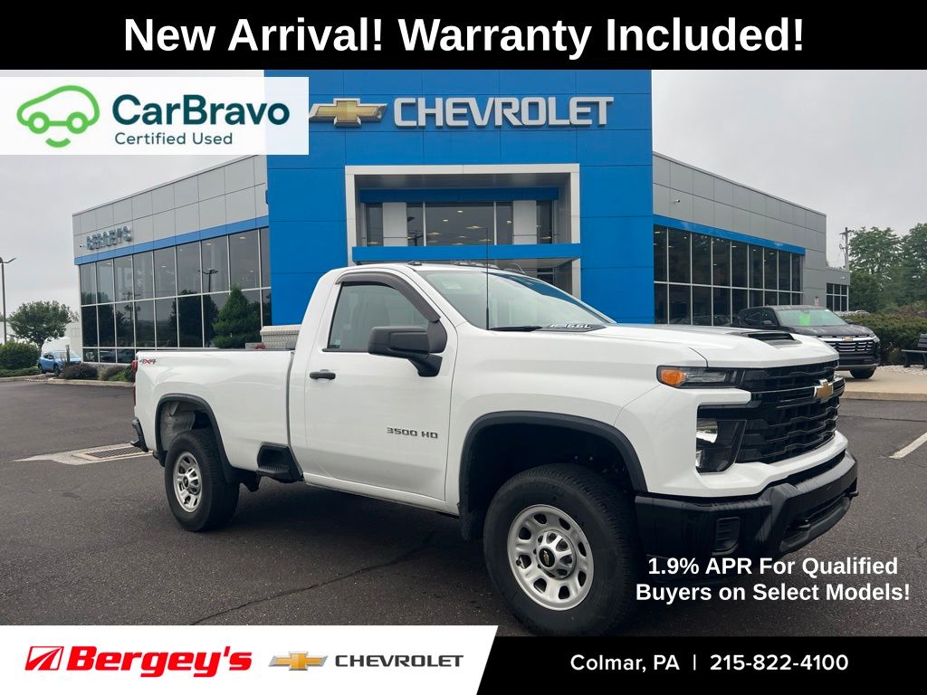 Summit White 2024 Chevrolet Silverado 3500HD Pickup Truck Four-Wheel Drive Automatic