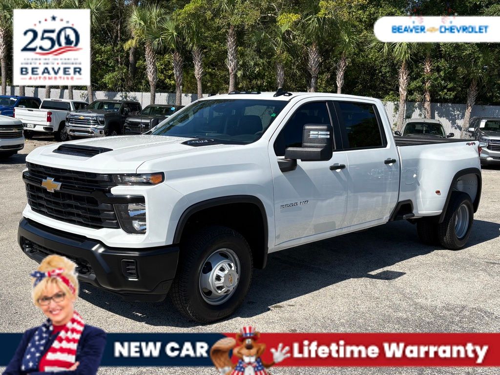 Summit White 2026 Chevrolet Silverado 3500HD Pickup Truck Four-Wheel Drive Automatic
