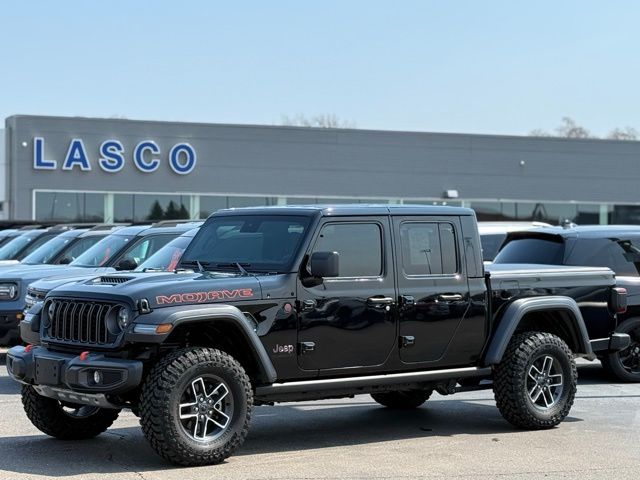 Black 2024 Jeep Gladiator Mojave Crew Cab 4WD Pickup Truck Four-Wheel Drive 8-Speed Automatic