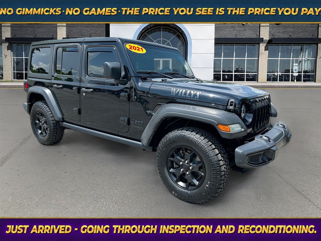 Black Clearcoat 2021 Jeep Wrangler SUV / Crossover Four-Wheel Drive 8-Speed Automatic