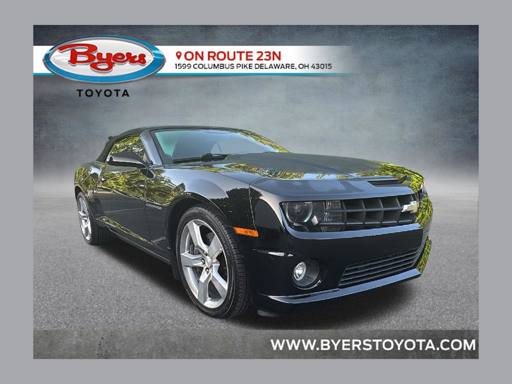 Black 2012 Chevrolet Camaro Convertible Rear-Wheel Drive 6-Speed Manual
