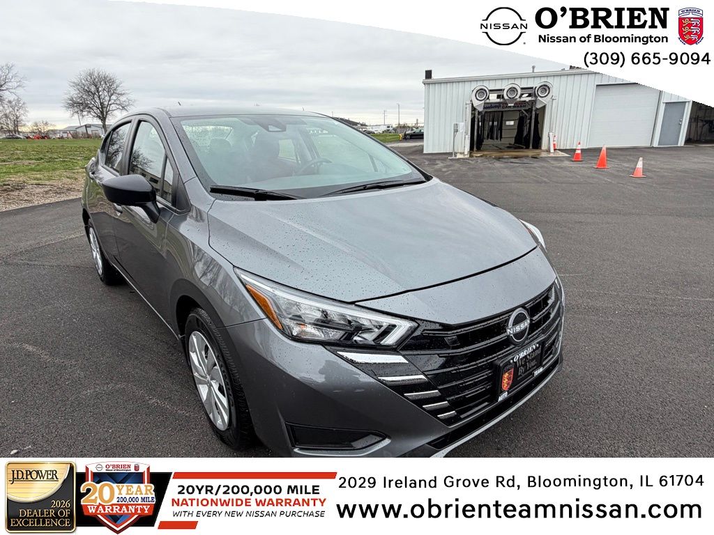 Gray (Gun Metallic) 2025 Nissan Versa S FWD Sedan Front-Wheel Drive Continuously Variable Transmission