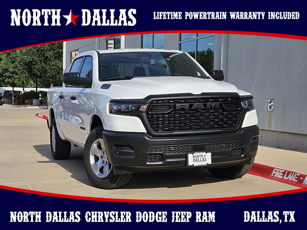 Bright White Clearcoat 2026 RAM 1500 Tradesman Crew Cab 4WD Pickup Truck Four-Wheel Drive 8-Speed Automatic