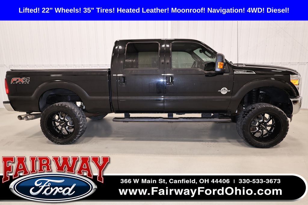 Tuxedo Black Metallic 2015 Ford F-250 Super Duty Lariat Crew Cab 4WD Pickup Truck Four-Wheel Drive 6-Speed Automatic Overdrive