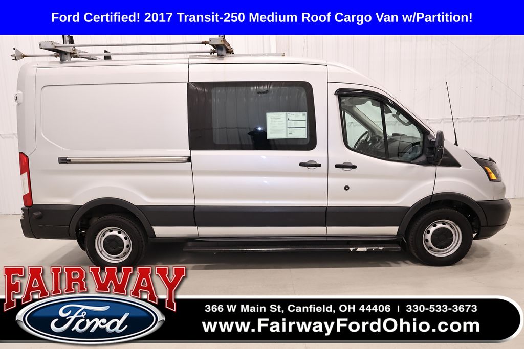Ingot Silver Metallic 2017 Ford Transit Cargo 250 3dr LWB Medium Roof Cargo Van with Sliding Passenger Side Door Van Rear-Wheel Drive 6-Speed Automatic Overdrive
