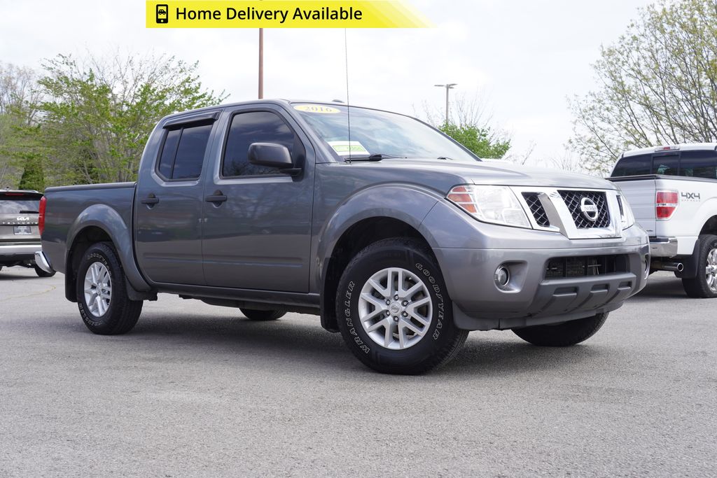 Gray (Gun Metallic) 2016 Nissan Frontier SV Crew Cab Pickup Truck 4X2 5-Speed Automatic Overdrive
