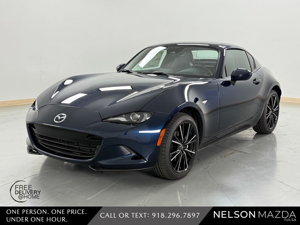 Deep Crystal Blue Mica 2026 Mazda MX-5 Miata RF Grand Touring RWD Convertible Rear-Wheel Drive 6-Speed Manual