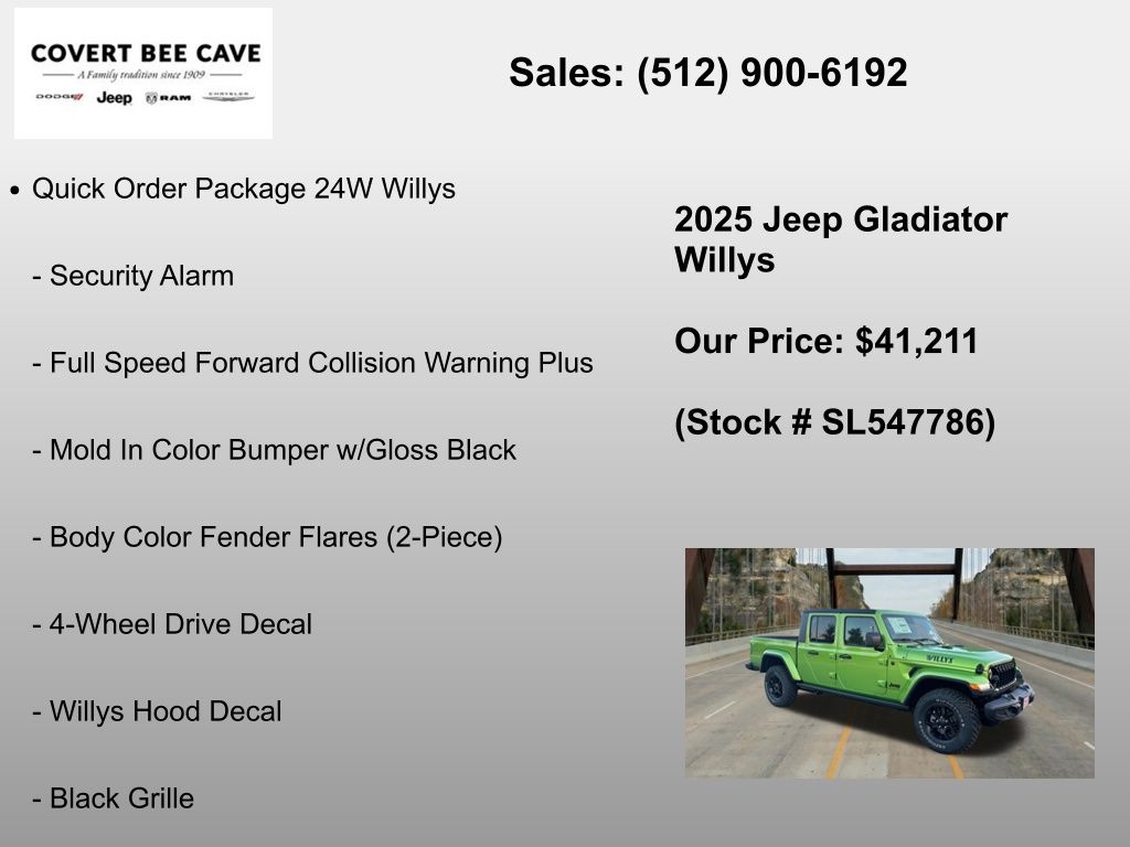 New Car 2025 Jeep Gladiator  For Sale Under $50,000 In Austin, Texas