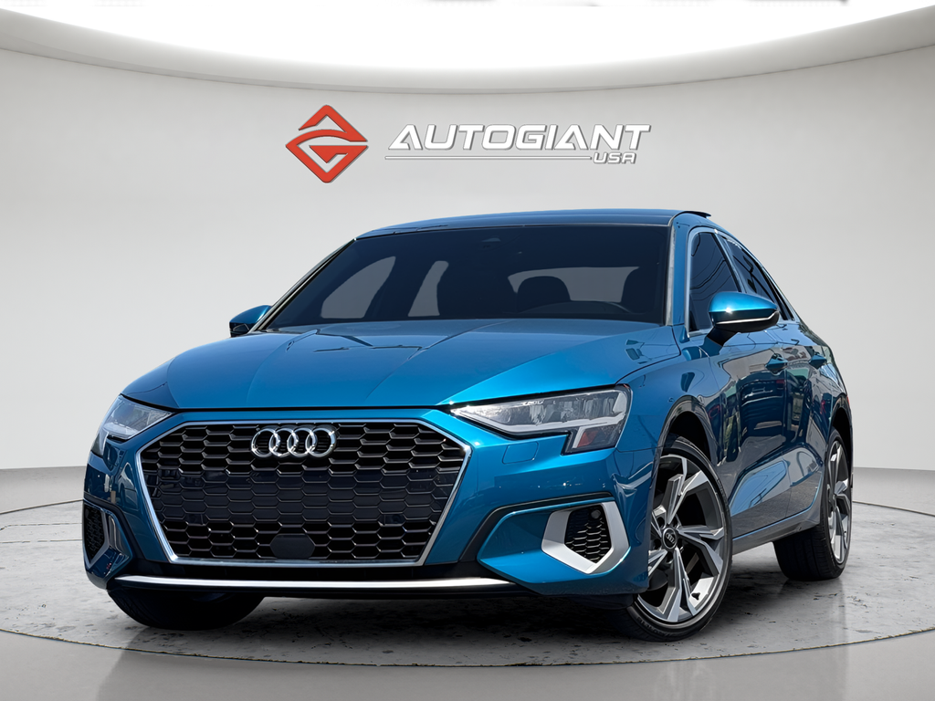 Blue 2022 Audi A3 Sedan Front-Wheel Drive 7-Speed Automatic