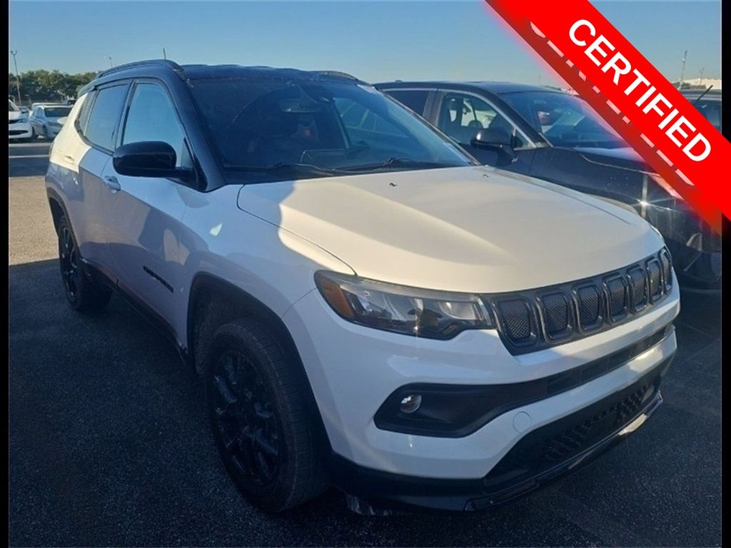 Bright White Clearcoat 2022 Jeep Compass Altitude 4WD SUV / Crossover Four-Wheel Drive 9-Speed Automatic