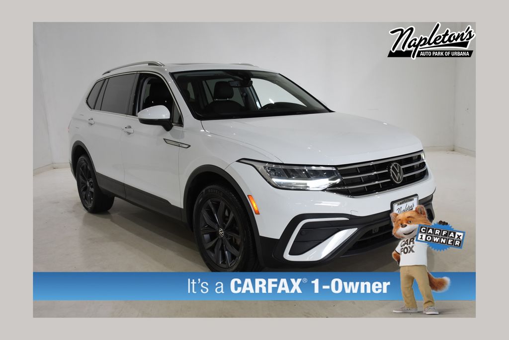 Pure White 2022 Volkswagen Tiguan SUV / Crossover All-Wheel Drive 8-Speed Automatic