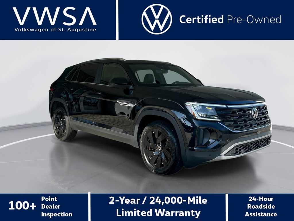 Deep Black Pearl 2024 Volkswagen Atlas Cross Sport SUV / Crossover Front-Wheel Drive 8-Speed Automatic