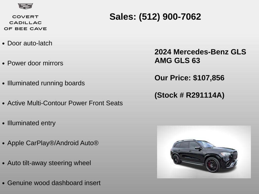 Used Car 2024 Mercedes-benz Gls  Gls 63 Amg® For Sale Under $110,000 In Austin, Texas