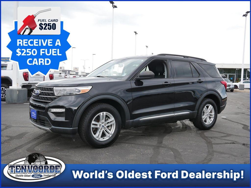 Black Metallic 2022 Ford Explorer SUV / Crossover All-Wheel Drive Automatic