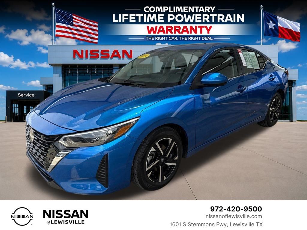 Electric Blue Metallic 2025 Nissan Sentra Sedan Front-Wheel Drive Continuously Variable Transmission