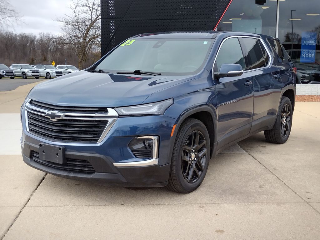 Northsky Blue Metallic 2023 Chevrolet Traverse LS AWD SUV / Crossover Four-Wheel Drive 9-Speed Automatic