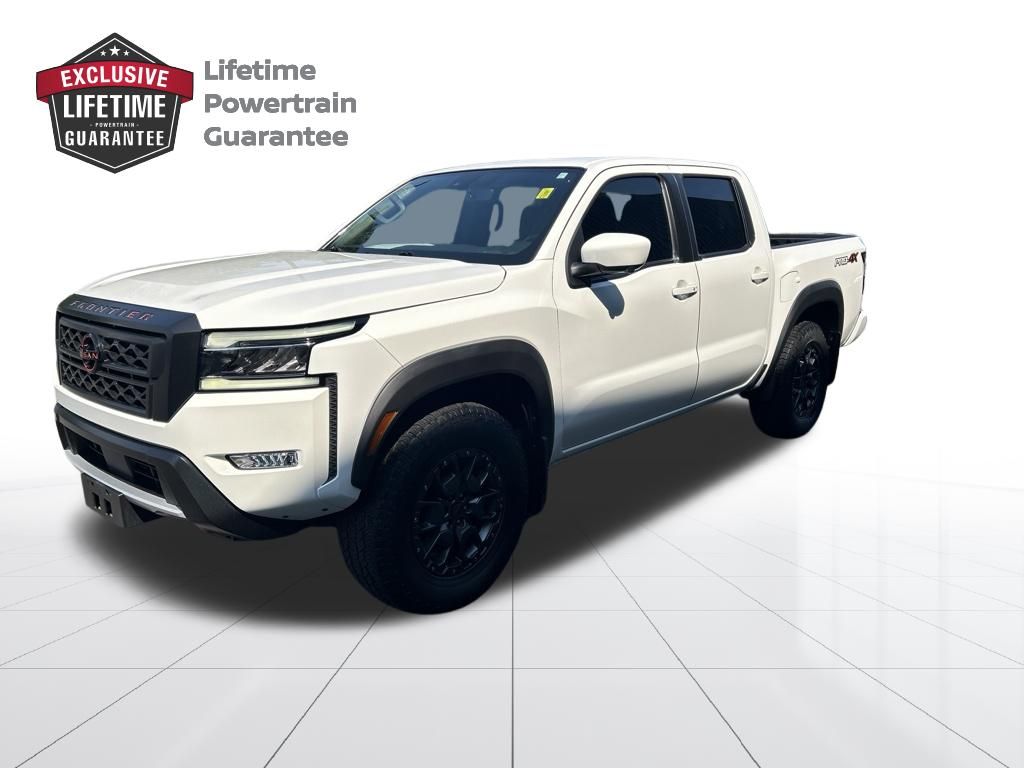 Glacier White 2024 Nissan Frontier Pickup Truck Four-Wheel Drive 9-Speed Automatic Overdrive