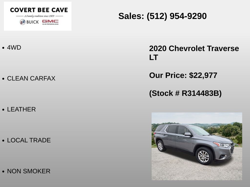 Used Car 2020 Chevrolet Traverse  Lt For Sale Under $25,000 In Austin, Texas
