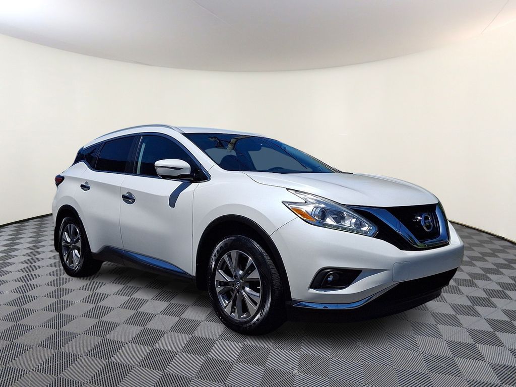Pearl White 2016 Nissan Murano SL AWD SUV / Crossover All-Wheel Drive Continuously Variable Transmission