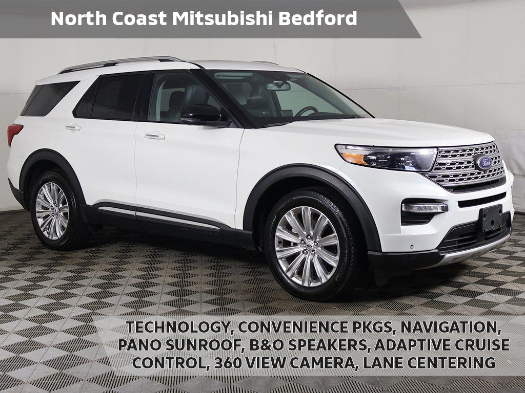 Star White Metallic Tri-Coat 2022 Ford Explorer Limited AWD SUV / Crossover All-Wheel Drive Automatic