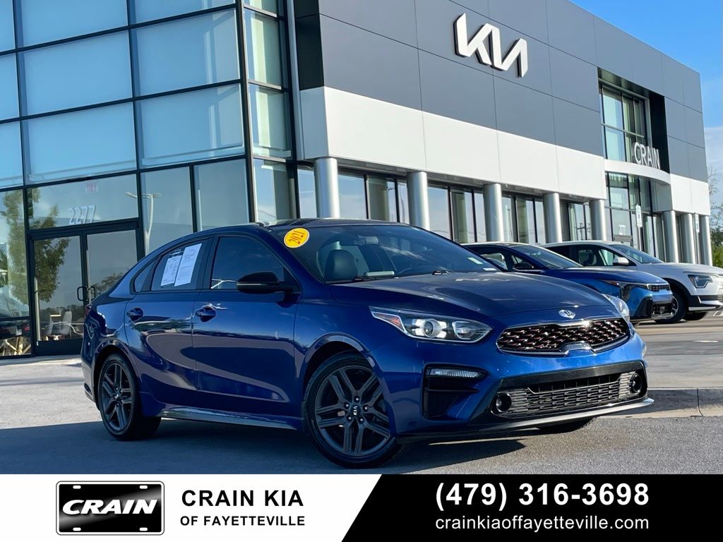 Deep Sea Blue 2021 Kia Forte GT Line FWD Sedan Front-Wheel Drive Continuously Variable Transmission