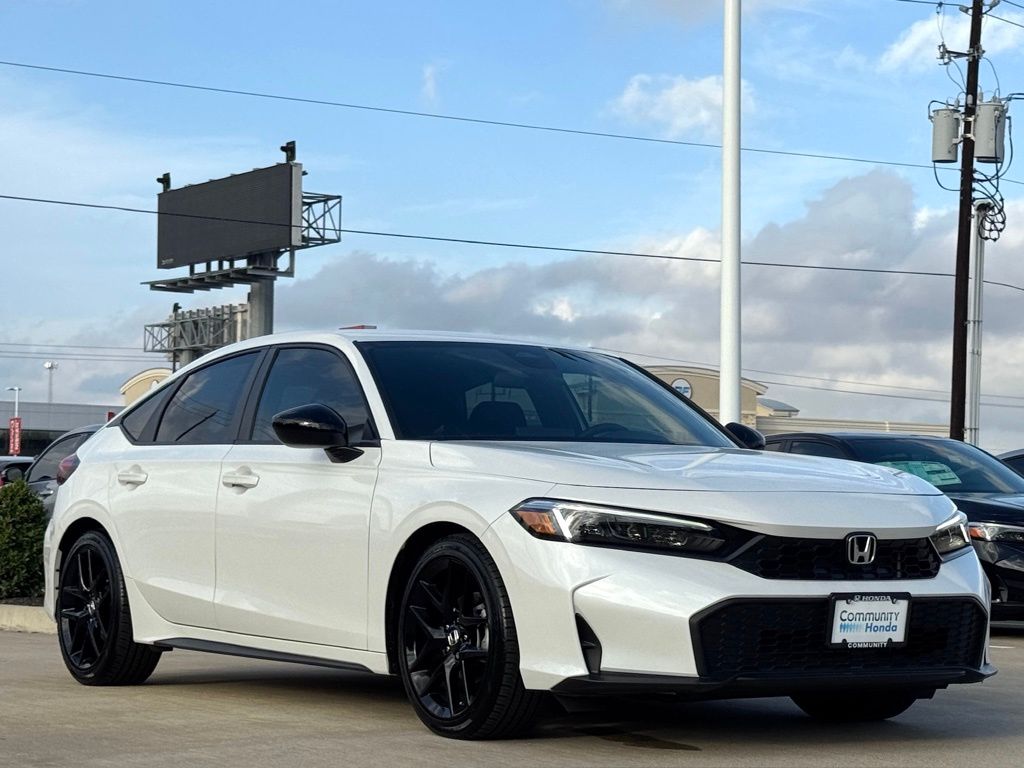 2025 Honda Civic Sport White at Community Honda