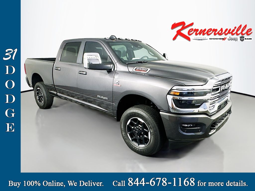 Gray (Granite Crystal Metallic Clearcoat) 2025 RAM 2500 Laramie Crew Cab 4WD Pickup Truck Four-Wheel Drive 8-Speed Automatic