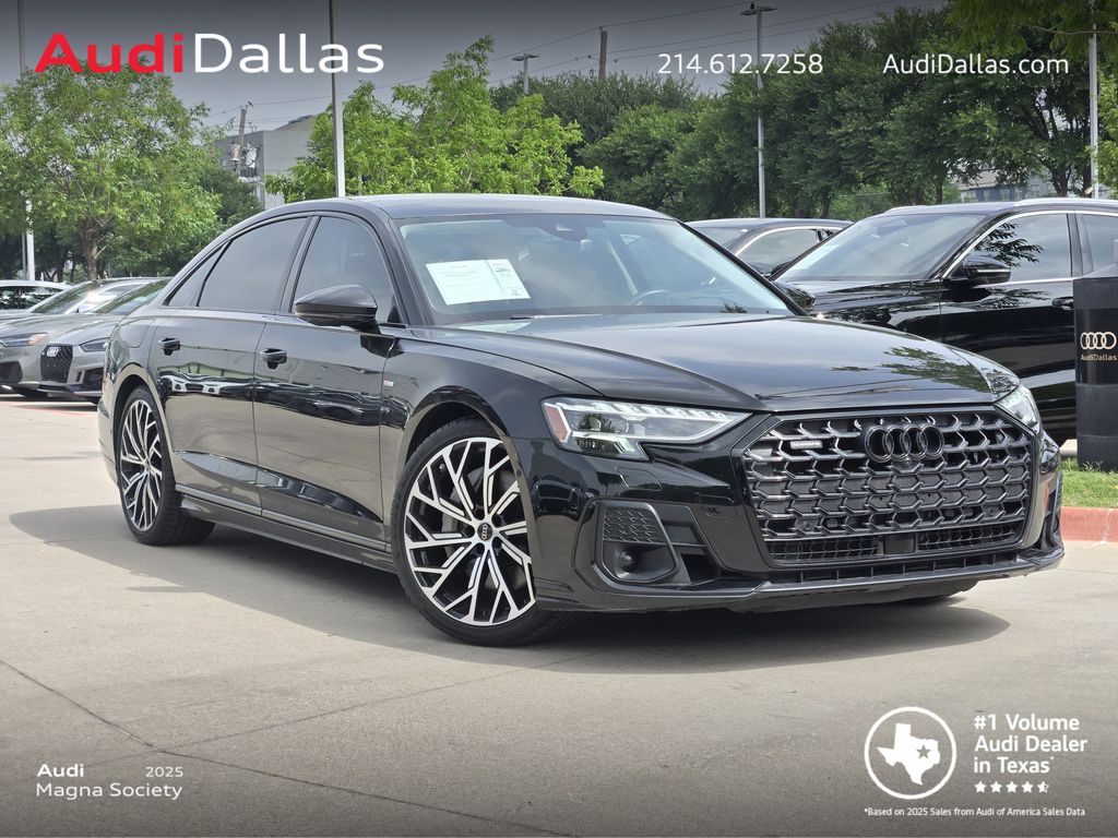 Mythos Black Metallic 2024 Audi A8 L quattro 55 TFSI Sedan All-Wheel Drive 8-Speed Automatic