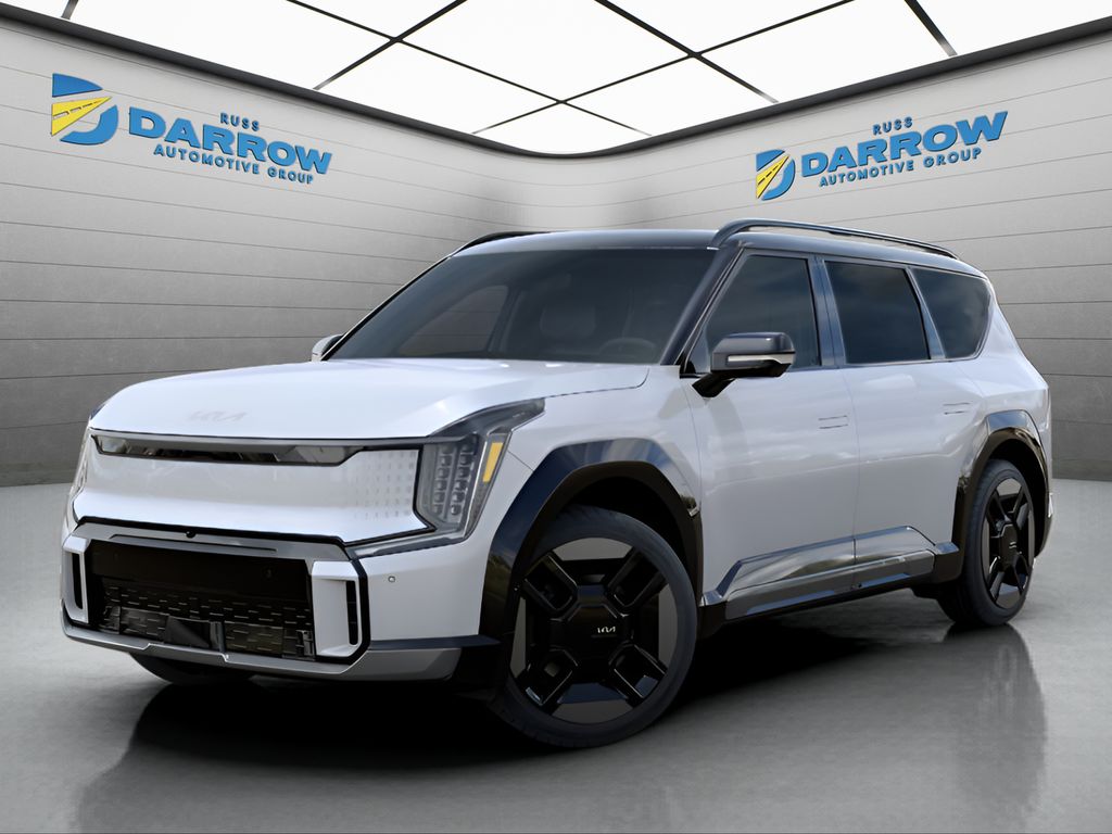 Glacial White Pearl/Ebony Black Roof 2026 Kia EV9 GT-Line AWD SUV / Crossover All-Wheel Drive 1-Speed Automatic